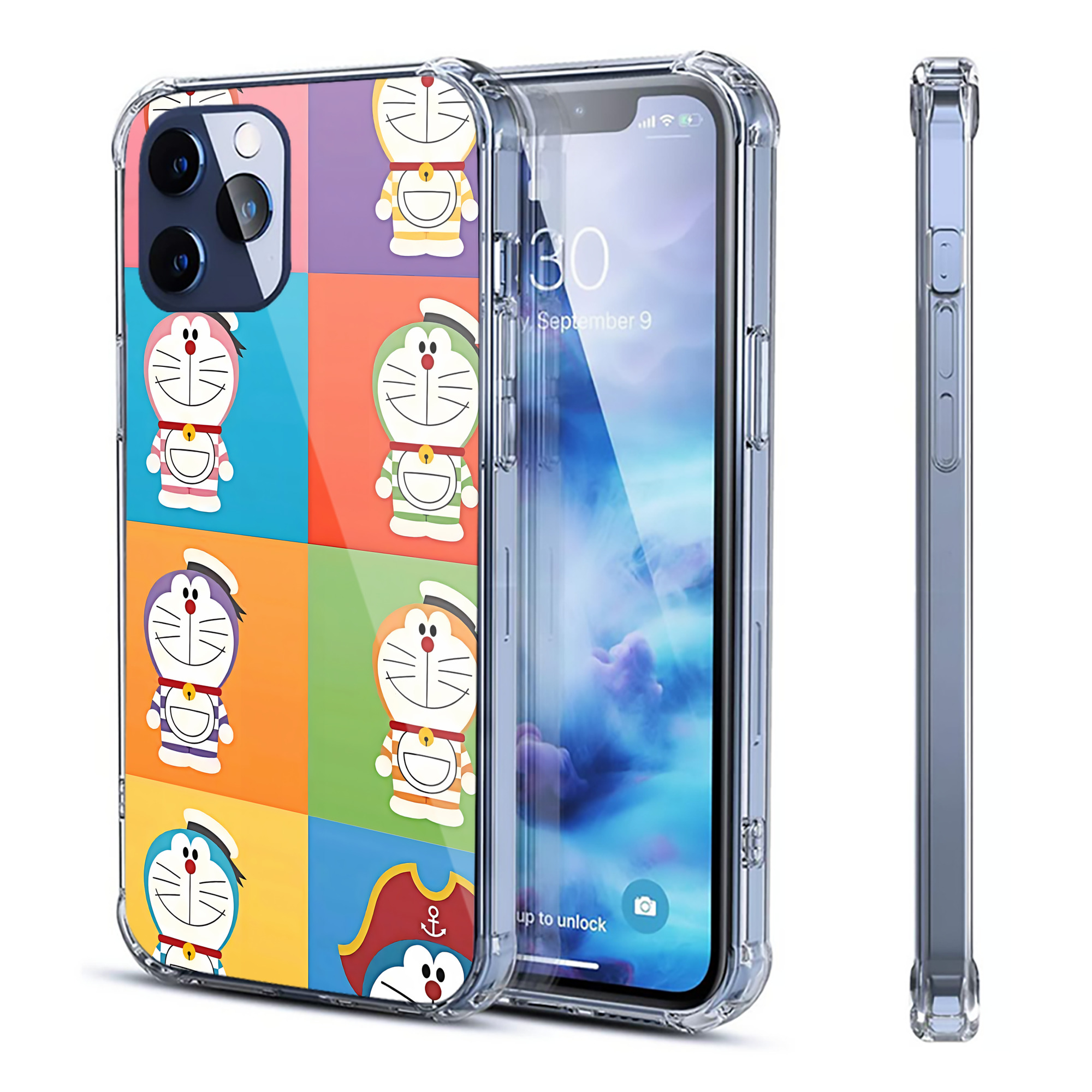 （画像用） ドラえもん Doraemon 【iPhone 12シリーズ対応】透明スマホケース（クリアソフトケース）